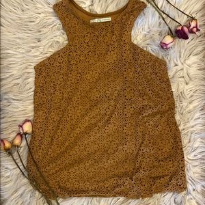 Brand new tan sleeveless top